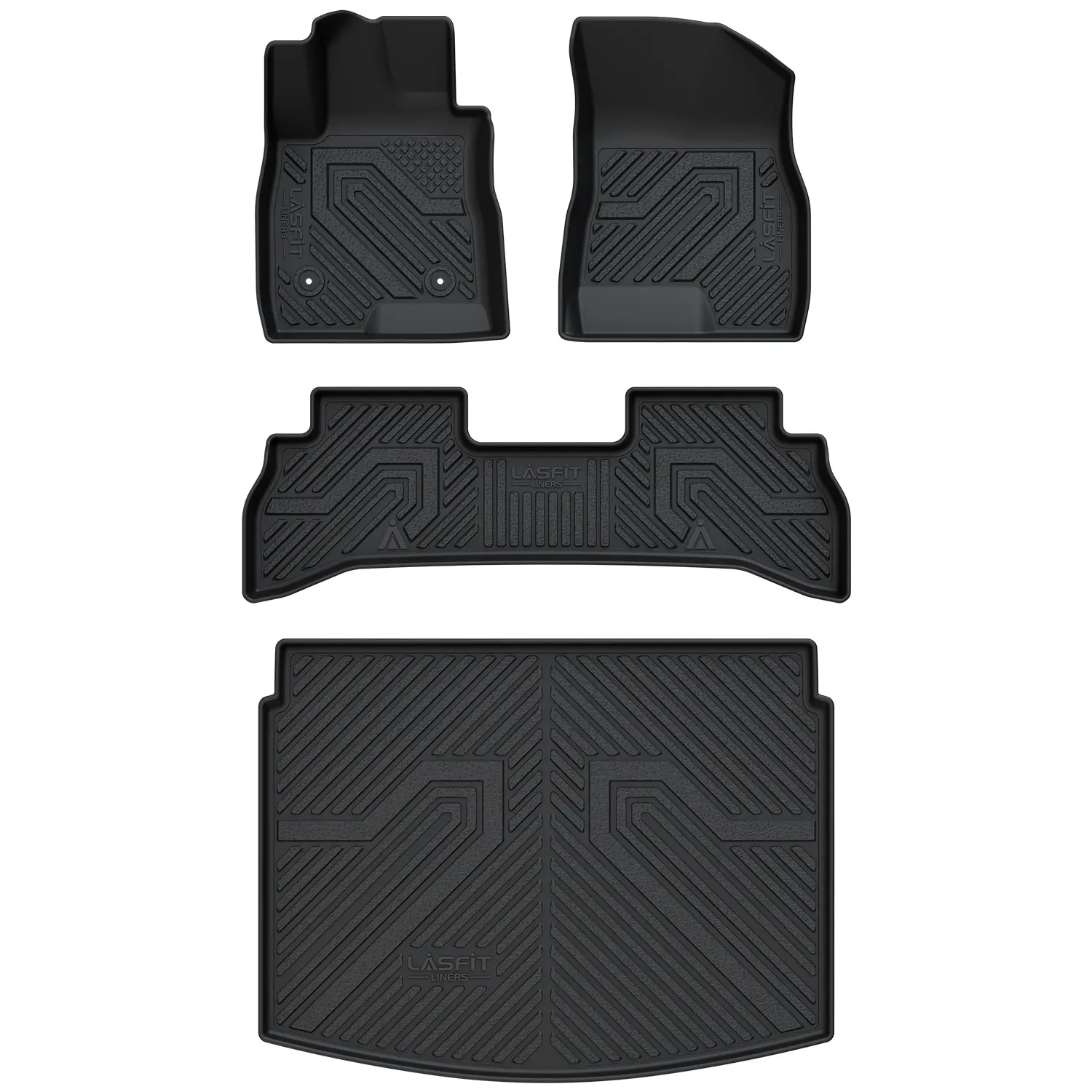 Lasfit 4-Piece Custom-Fit All-Weather Grip Car Floor Mats & Cargo Mat, Recyclable TPE Anti-Skid Environmentally Friendly Easy-to-Clean Car Accessories for 2020-2026 Buick Encore GX Interior Protection
