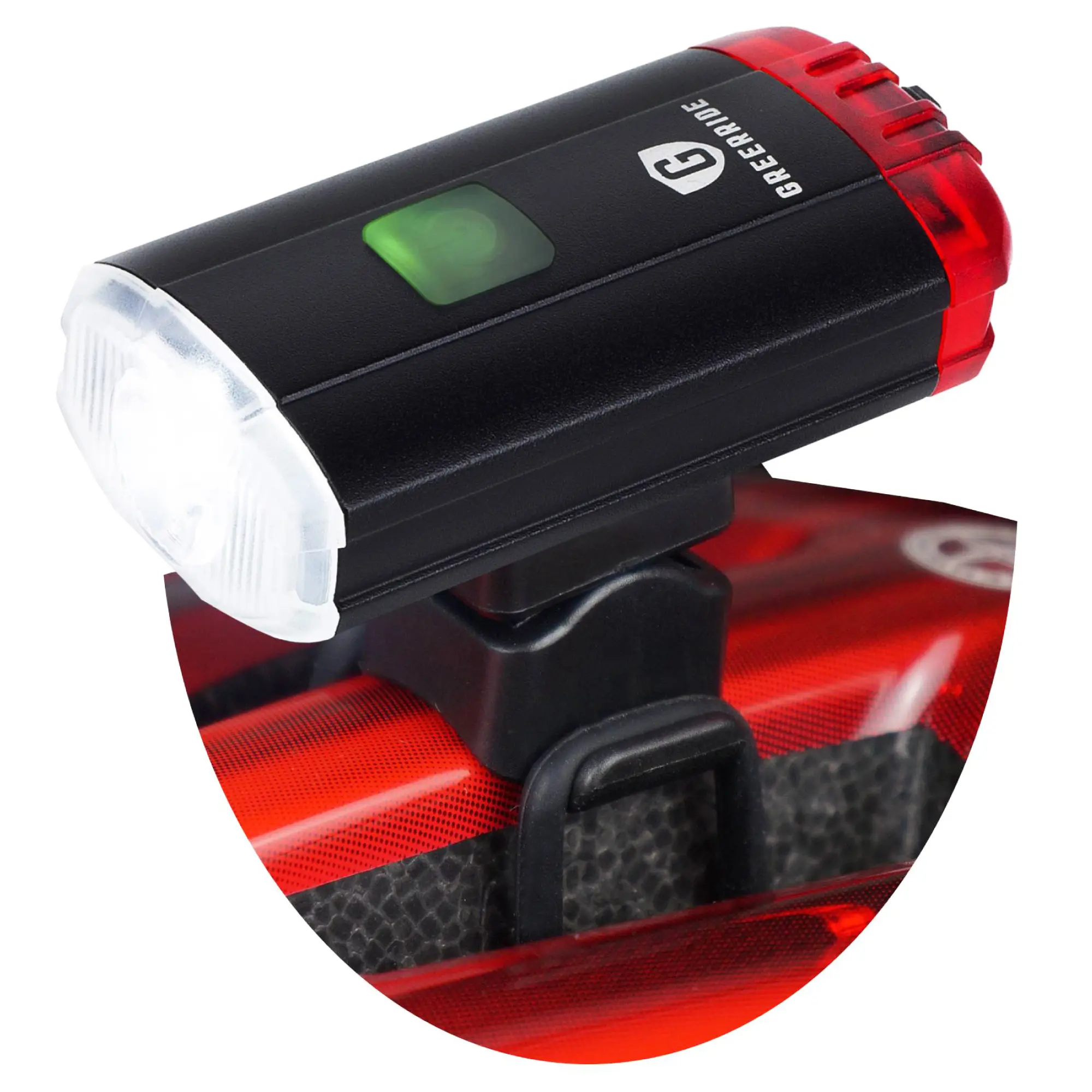 Greerride Bike Helmet Light Rechargeable Bicycle Lights for Night Riding Safety Lights for Cycling Adventure