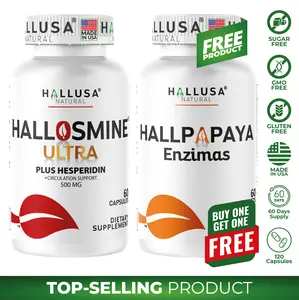 HALLOSMINE ULTRA  60 CAP + FREE HALLPAPAYA 60 CAP Circulation & Digestive Routine Combo with Diosmin & Hesperidin – Hallusa Natural Dietary Supplement tiktokshopspringglowup