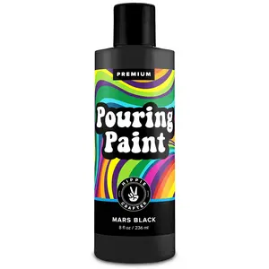 8oz Acrylic Pouring Paint White & Black