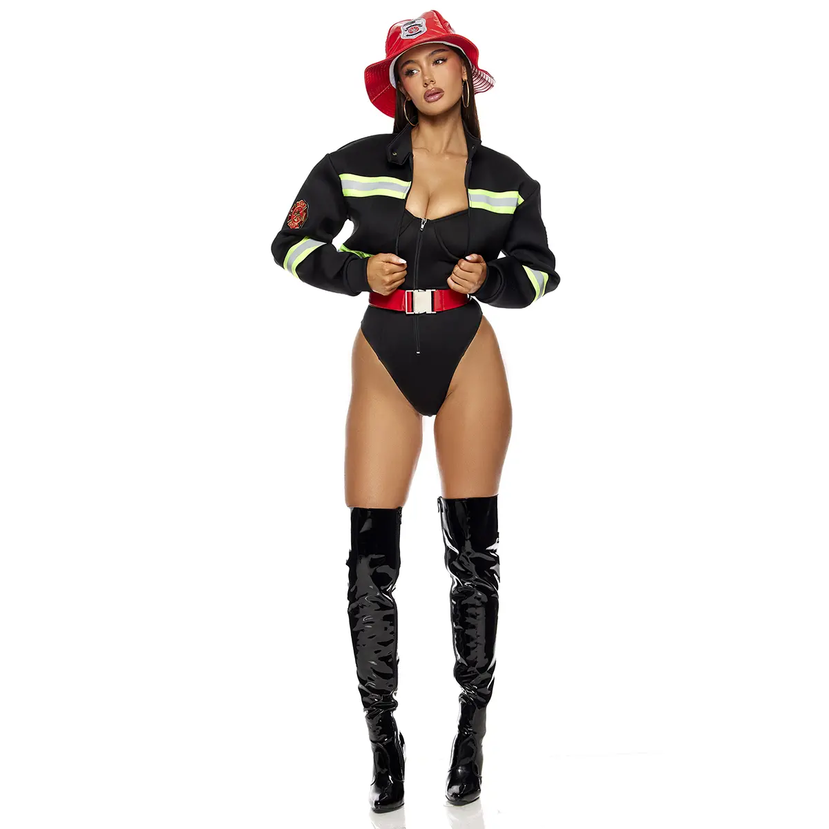 Forplay Women's Halloween Fight My Fire 4-Piece Women's Firefighter Costume