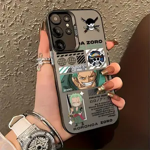 Hot Anime Zoro Cool Phone Case Suitable for Samsung Galaxy S25 S24 S23 S22 iPhone 17 Air 16 15 14 13 12 11 Pro Max Plus  Anti Fall Matte Back Cover Protection Protector Protective Casing