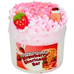 Strawberry Shortcake Bar 8oz Slime Floam Texture Scented Strawberry Shortcake Ice Cream Bar