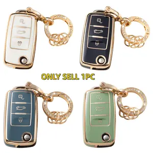 Suitable for Volkswagen car key dust cover, suitable for VW/Magotan/Golf 4/3/5/6/MK6/Passat/Touran/Bora/Tiguan/Jetta/Lavida/Skoda/Octavia Audi A4 key bag remote key box Car Key Holder Car Key Protector
