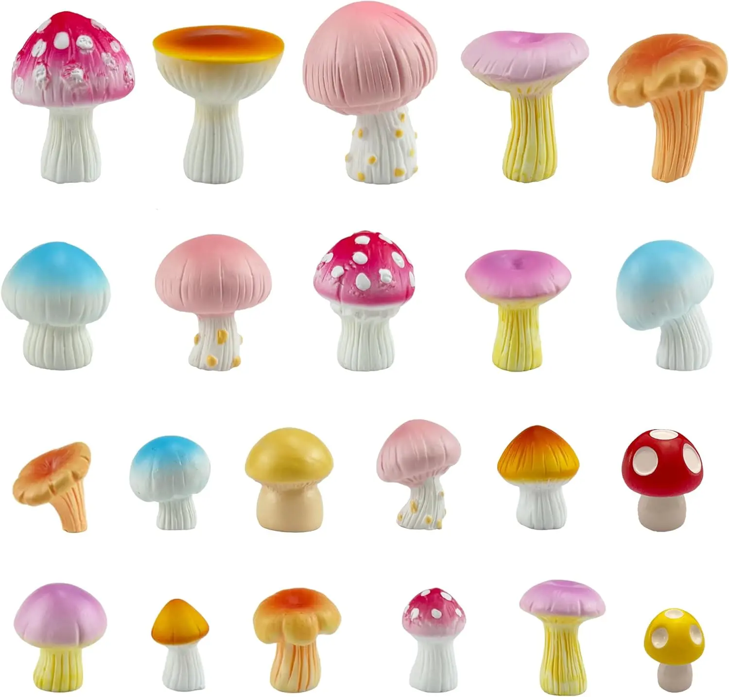 22 Pcs Mini Resin Mushroom Decor – Tiny Figurines for Aquarium, Garden & Bonsai Micro Landscape JKanruh