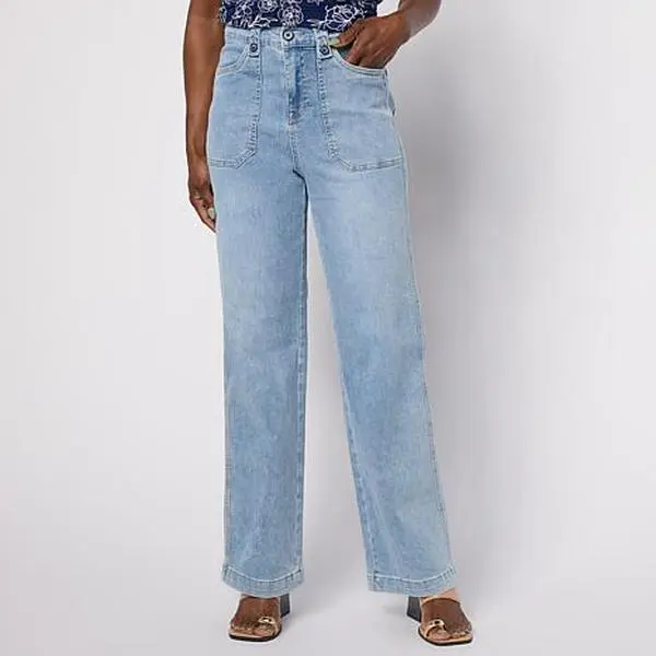 DG2 by Diane Gilman New Classic Stretch Patch Pocket Trouser Jean