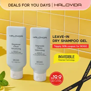 HALOVIDA Leave-in Dry Shampoo Gel, Instant Oil Absorption, Invisible Volume, Long-Lasting Oil Control, 4D Hyaluronic Acid, Silk Protein, Lightweight & Refreshing, Suitable for All Hair Types, 2.28oz, Gentle & Smooth, summerwins,DealsForYouDays
