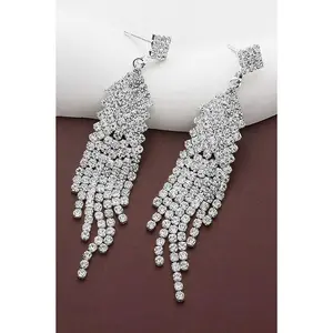 Rhinestone Chandelier Earrings with Elegant Design and Sparkling Accents