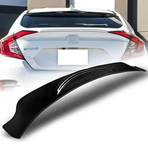 For 2016 - 2020 Honda Civic Sedan/4DR Only (Do Not Fit Hatchback 4DR) Black Sedan ABS Rear Window Roof Visor Spoiler Wing