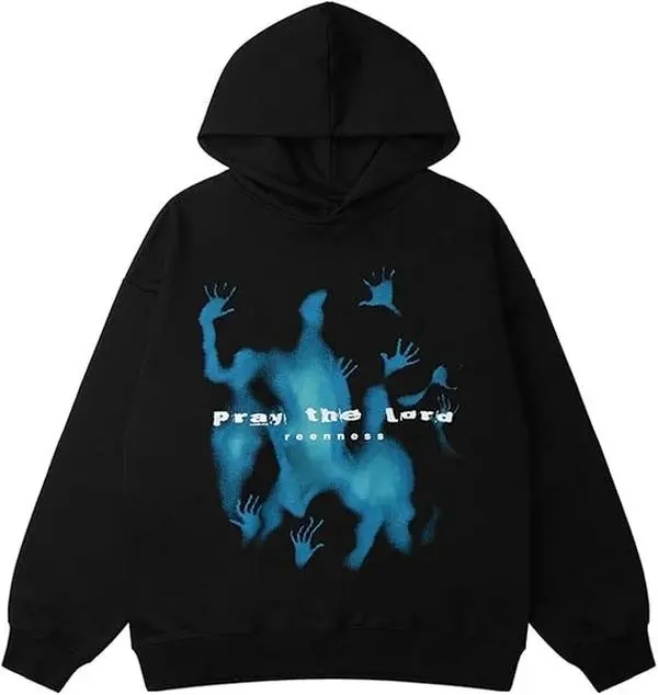 Vintage COOLMONAR Oversized Hoodie, Shadows Graphic Print Hoodie, Unisex Streetwear Pullover, Casual Urban Fashion, Vintage Grunge Sweatshirt, Soft Fleece Hoodie, Everyday Street Style