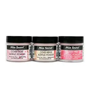 Mia Secret Acrylic Cover Powder 1 oz x 3 (Beige/Pink/Rose)