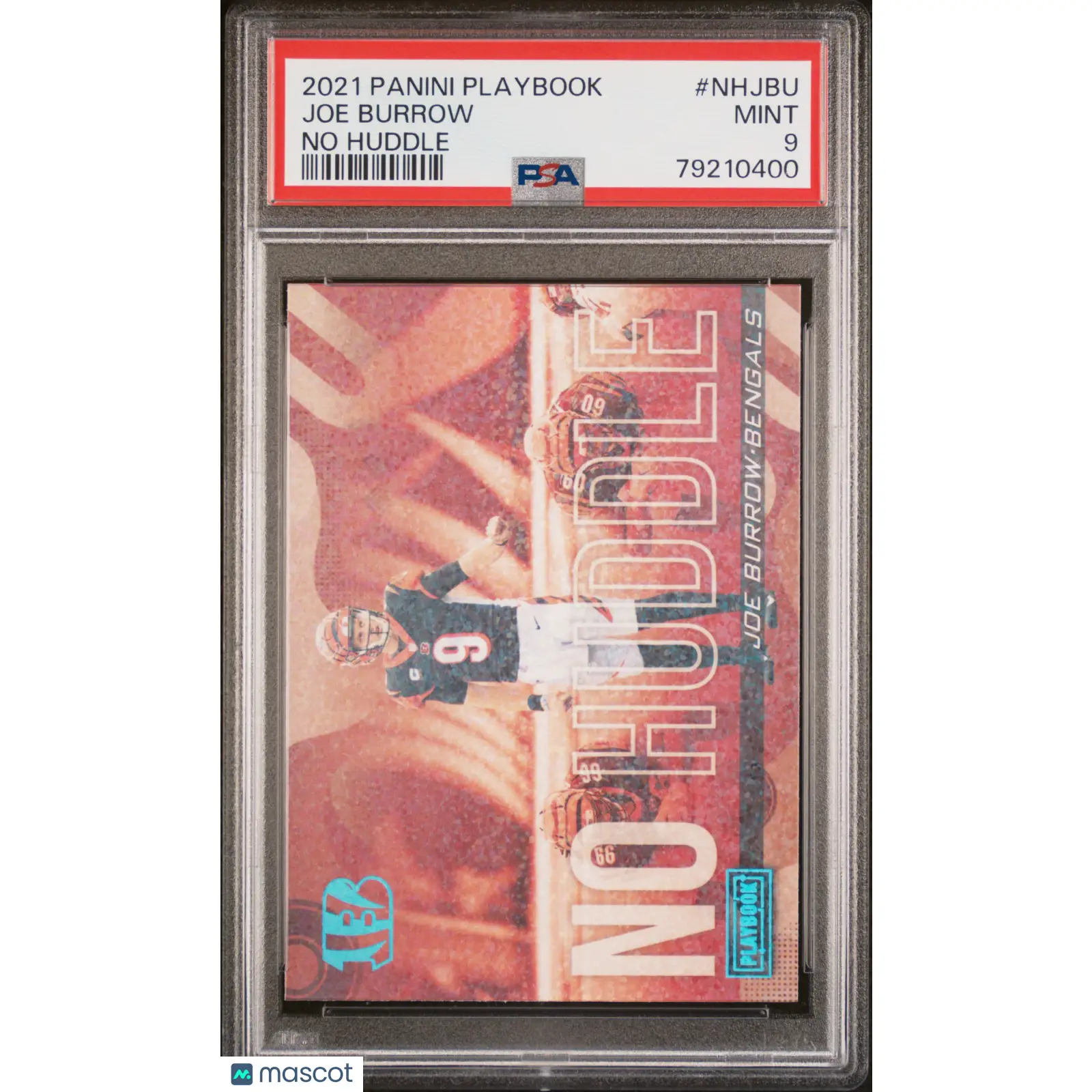 Joe Burrow PSA 2021 Panini Playbook No Huddle #NHJBU No Huddle Football 9