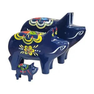 Dala Pig: Blue Dala Pig by Nils Olsson | Hand-Crafted in Sweden