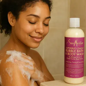 SheaMoisture Superfruit Bubble Bath & Body Wash Mango & Coffee Bean 16oz Pack of 1/2/3/6 Aroma Daily Cleansing Cleanser