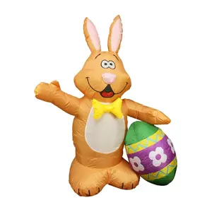 Northlight 48" Inflatable Lighted Easter Bunny w/Egg Decor