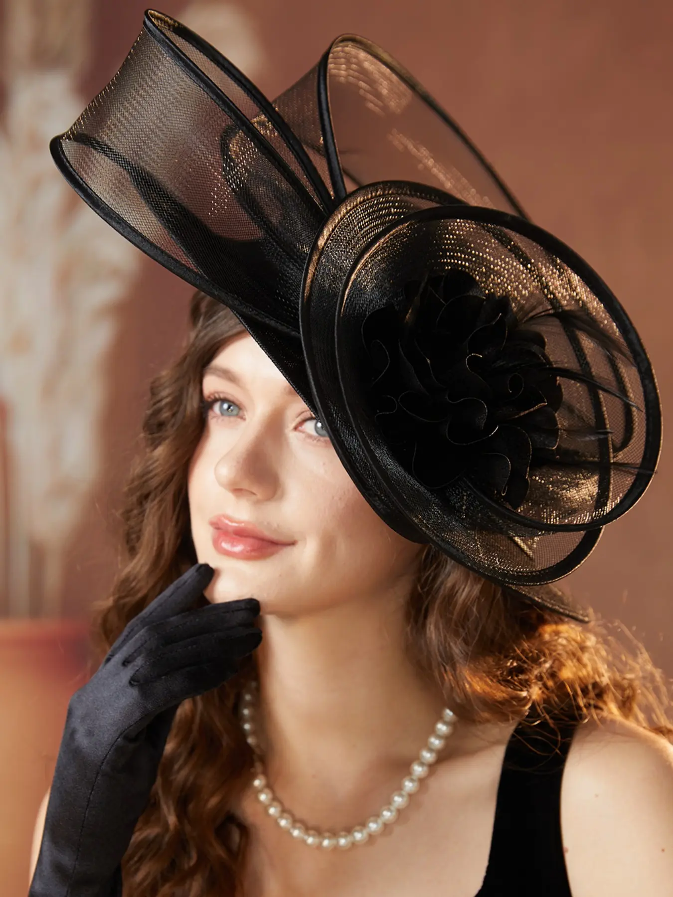 Elegant Veil Hat Accessory, Women's Fashion Party Headwear, Bride Wedding Hair Decor, Polyester Fiber & Spandex Net Cap, Bridal Accessory