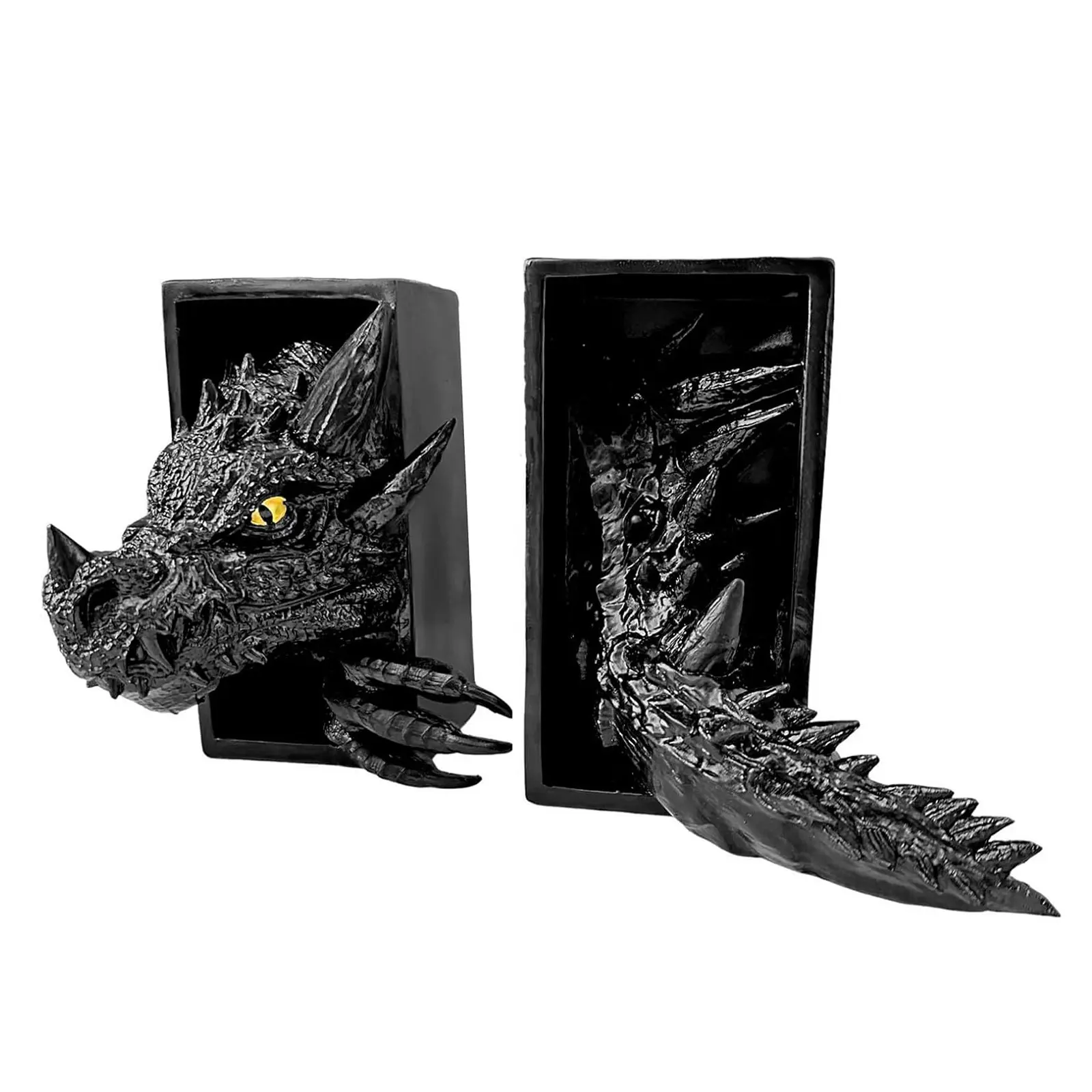 Dragon Design Book End, 2 Counts/set Decorative Book Ends, Creative Book End, Book Shelf Decoration, Home Decor Ornament, Room Decor, Gift for Friend, Bookshelf Accessory, Book Accessories