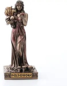 Persephone Greek Goddess of Agriculture Resin Miniature – Hand-Painted Bronze Finish Figurine