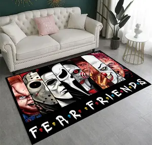 Horror Art, Fear Rug, Horror Movie Rug,Vhs Horror Rug, Hallowen Rug, Horror Rug, Decorative Movie Carpet, Cinema Room,Bedroom Rug,Fear Décor