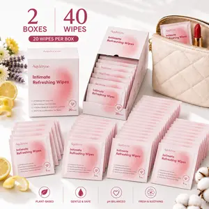 AquVryne pH-Balanced Intimate Wipes, Fragrance-Free, Paraben-Free, Flushable, Portable Travel-Size Personal Wipes for Adults, Period & Post-Gym Freshness (Lavender-Scented Option Available)