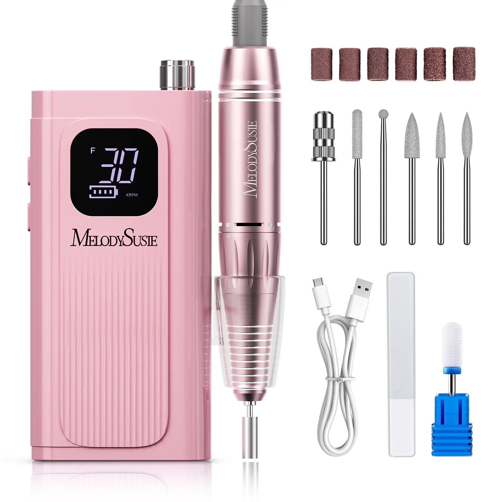 Professional SC300E Rechargeable Nail Drill 30000 RPM for Acrylic Nails Gel Polishing Manicure Professional SC300E Rechargeable Nail Drill 30000 RPM for Acrylic Nails Gel Polishing Manicure