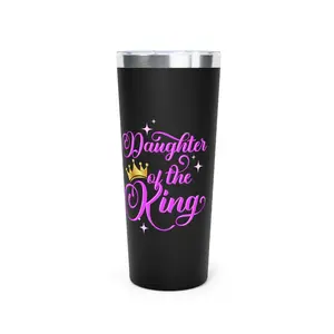 Daughter of the King Tumbler | 22oz Copper Vacuum Insulated Travel Mug | Perfect Gift for Her, Birthday, Goddaughter, Graduation, Sibling's Drinkware Flasks