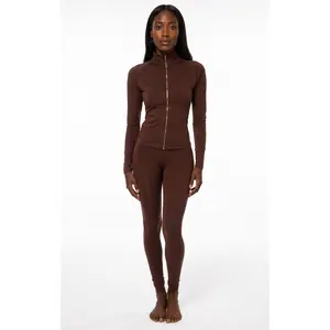 Tall Brown Zip-Up Jacket