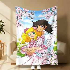 New Style Candy Candy Girl Cartoon Anime Soft Plush Blanket,cozy flannel blanket Flannel Throw Blanket for Living Room Bedroom Sofa children Gift Suitable for all four seasons A gift suitable for fans, friends and children