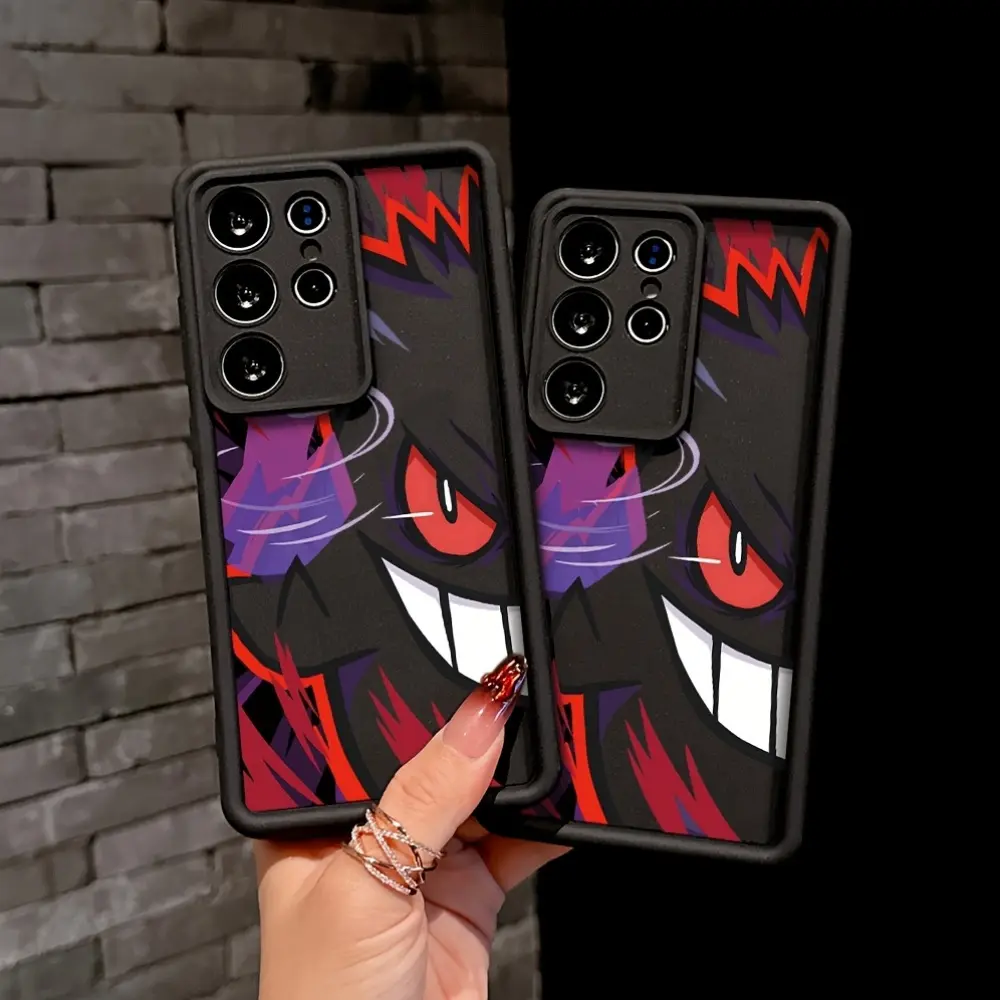 Purple Half-Face Ghost Phone Case Compatible with for samsung for galaxy S25 S24 S23 S22 S21 S20 FE Ultra Plus 4G 5G, Soft TPU Back Cover for Drop