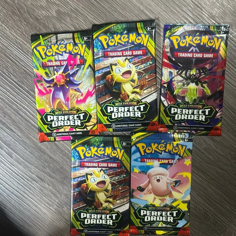 (5x) booster packs of Pokemon Mega evolution Perfect Order