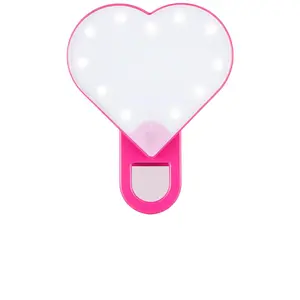 GLAMCOR Riki Sweetheart Selfie Light And Touch Up Mirror in Hot Pink