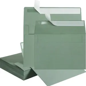 50 A7 Self-Sealing Envelopes, Large 7.28x5.31 Inches, Small 6.22x4.13 Inches, Ideal for Business Reports, Invitations, Photos