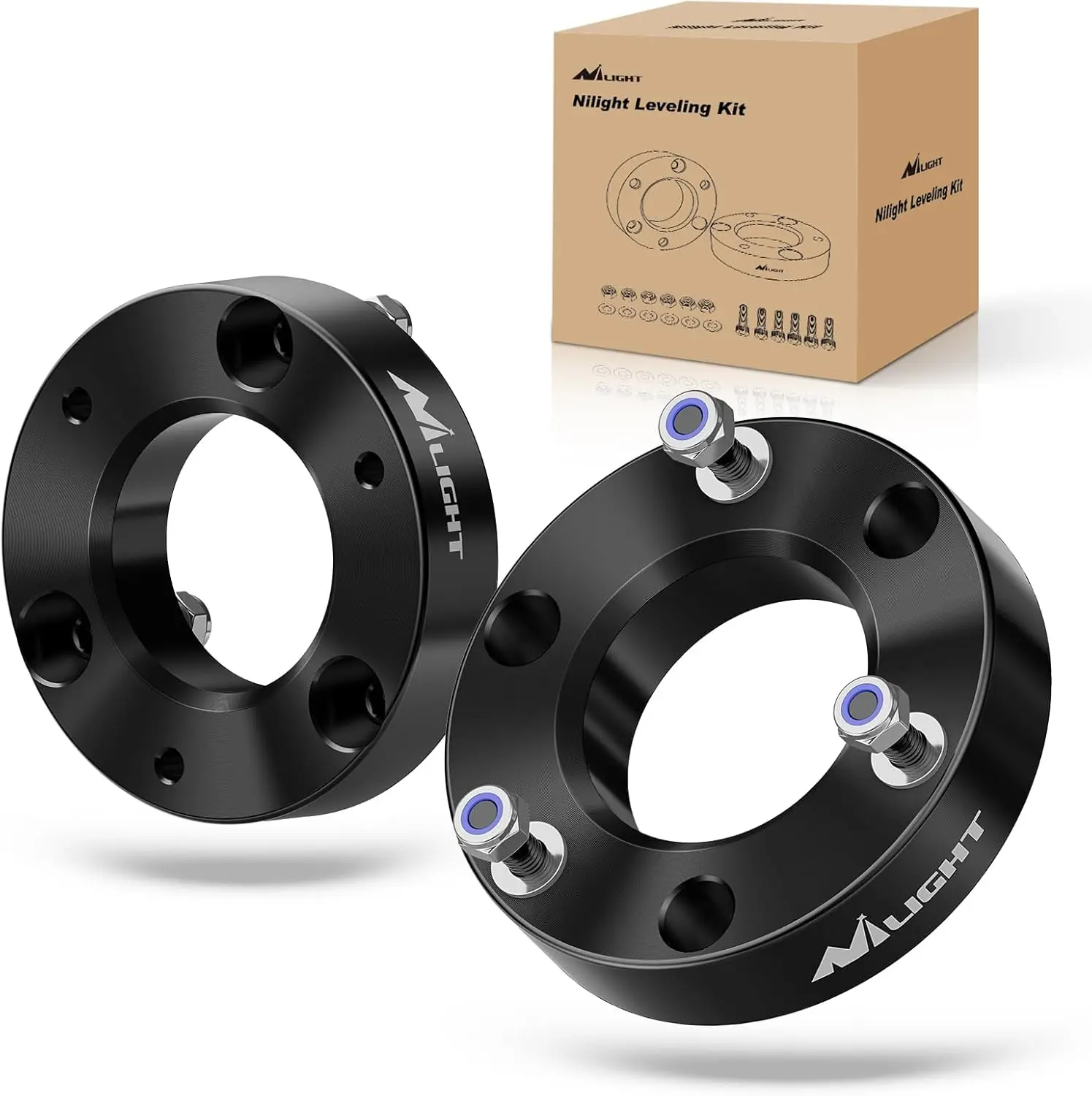 Nilight 2" Front Leveling Strut Spacer Suspension Lift Kit for Dodge Ram 1500 4WD (2006-2023), Truck Car Exterior Accessory