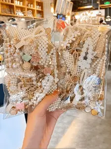 Faux Pearl Decorated Hair Accessories Set, Hair Pin Set, Elegant Hair Clips, Fashion Hair Accessories for Women & Girls