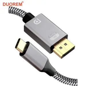 USB-C to Displayport Cable, Aluminium Alloy, Displayport Alternate Mode, High Performance, 8k @ 60hz, 4K @ 144hz, Compatible with Macbook Pro/air, iPad Pro, Imac, Odyssey, Lenovo, Hp, Asus, Dell