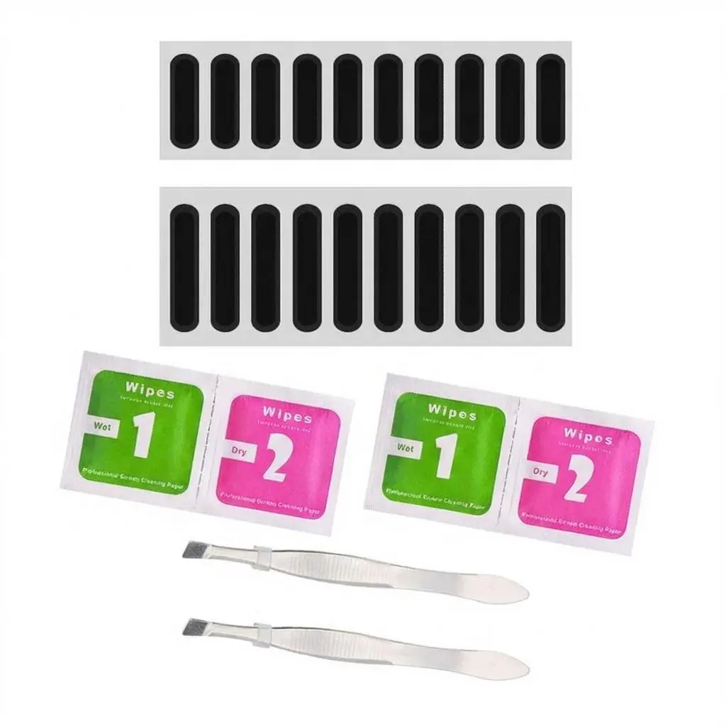Universal Smartphone High-Density Fiber Dustproof Net Stickers - Lightweight Cellphone Accessories, Mobile Phone Speaker Mesh Dustproof Protector, Includes Tweezers, Mesh Protection