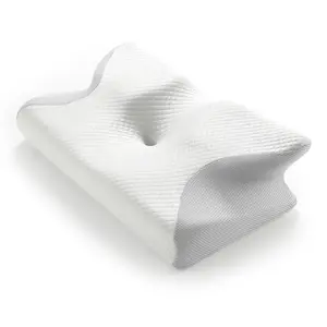 Easy-Going Memory Foam Pillow, Breathable Cervical Neck Pillow, Multifuctional Pillow for Neck Shoulder Pain Relief, Bed Contour Pillow for Side, Back Sleepers, Bedding Accessories