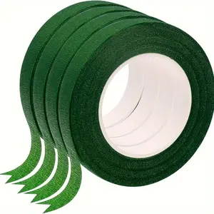 1pc/4pcs Dark Green Floral Tapes DIY Greenery Handmade Floral Wrapping Decorative Tape For Bouquet Stem Wrapping And Floral Crafts Wedding Bouquet Decoration