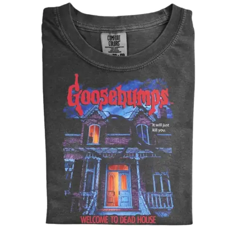 Comfort Colors GOOsebumps Vintage Shirt, Welcome to Dead House Tee, Horror Graphic T-shirt, Classic TV Show Shirt, Retro Horror Tee, Gift for Men, Gift for Women, Crew Neck T-shirt, Trending T-shirt