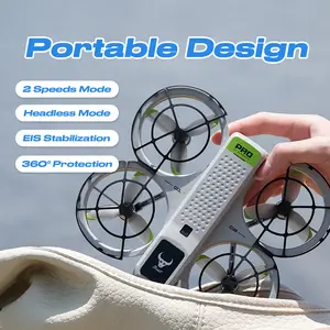 Portable Brushless Drone with Screen Remote Control, Optical Flow Hovering, 360° Flip Flight, 1080P Dual Cameras RC Quadcopter, Protection Design, 2 Speed Modes, Headless Mode, One Key Photo/Video, APP Control, Birthday Christmas Gifts for Beginners