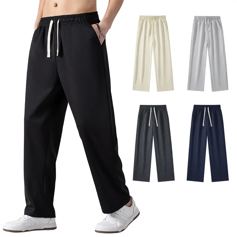 Men's Regular Fit Solid Drawstring Waist Sweatpants with Functional Pockets Casual Pocket Design Pants for Spring   affordable streetwear yoga training pant  casual comfy loose fitting trouser high  quality  pants casual fleece