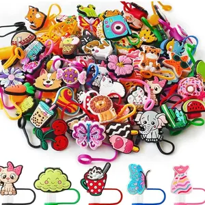 Straw toppers 40 Piece Assortment - 10mm Size Reusable Design for Drinkware - Versatile Versions for Tumblers Beverage Multicolor Drinking Gadgets