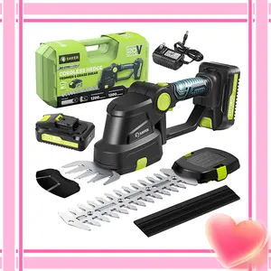 [ Valentine's Day gifts ] Saker Cordless Shrub Trimmer - 20v electric shrub Trimmer Hand-held grass trimmer with 2 rechargeable batteries and charger for garden, lawn, etc