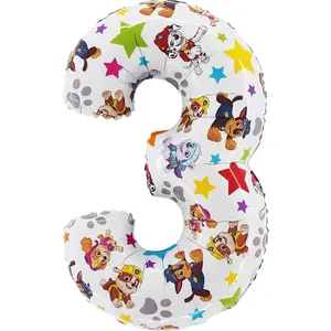 ® 26 inch paw patrol number foil balloon - kids party balloons - number 1-6 available (number 3)