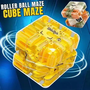 3D Ball Maze Cube Puzzle - Educational Logic Cube for Kids, Parent-Child Battle Game, Stress Relief Toy for Logical Thinking Training