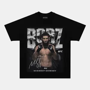 [100% Cotton] KHAMZAT CHIMAEV TEE UFC Smash Style Shirt for MMA and Borz Fans
