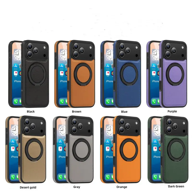 Compatible with iphone 17pro max/16/15/14/13/12 Magnetic business case for rotating stand Case-HN912-4