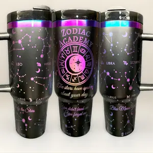 Zodiac Academy Tumbler Fantasy Book Lover Gift Personalized Laser-Engraved Large Cup with Handle Hot Cold Drinks Insulated Gift for Women