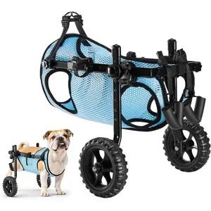 VEVOR Dog Wheelchair for Back Legs, Lightweight 2 Wheels Pet Wheelchair, Height, Width Length Adjustable, Dog Cart with Shock - Absorbing Wheels, for Injured, Disabled DogsVEVOR Super Brand Day
