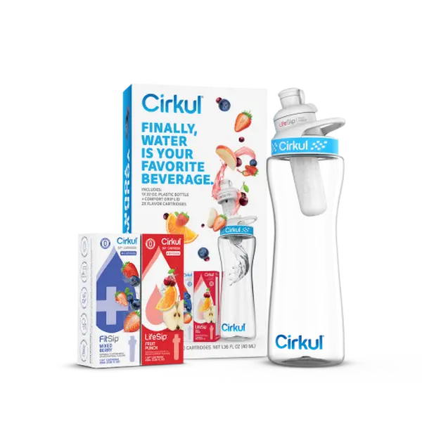 22oz Reusable Water Bottle Starter Kit, Portable Kitchen Drinkware with Lid, Washable Plastic Kettle-Jug Accessory